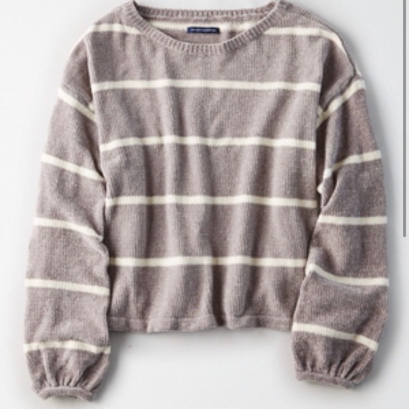 American Eagle Chenille balloon sleeve sweater - Picture 2 of 2